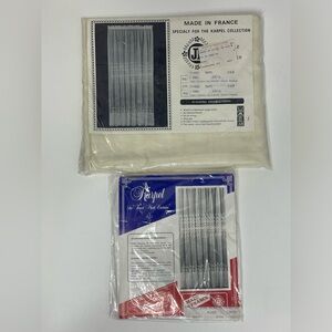 Vintage Karpel Sheer Lace Panel With Valence French Polyester Voile Ecru 58 x 95